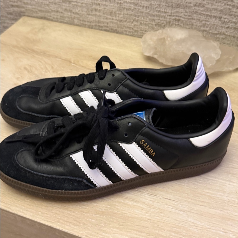 Adidas Black and White Sneakers US W 8